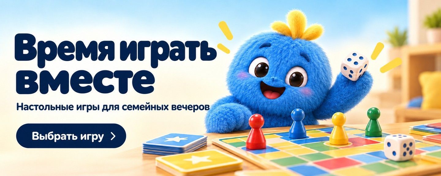 Время играть вместе — настольные игры для семейных вечеров