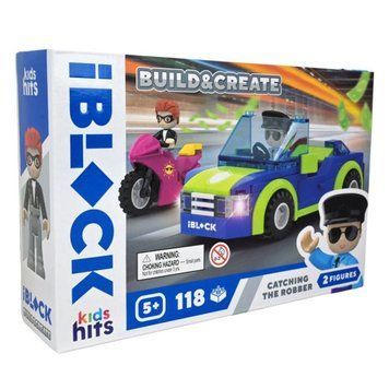 Конструктор "IBLOCK JUNIOR" 118 дет.,High-Speed Police Chase короб. 24*16*6 cm, артикул 310842